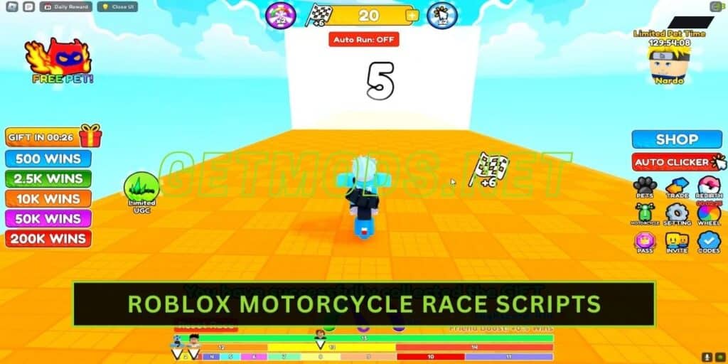 Motorcycle Race Script AutoFarm Infinite Wins More