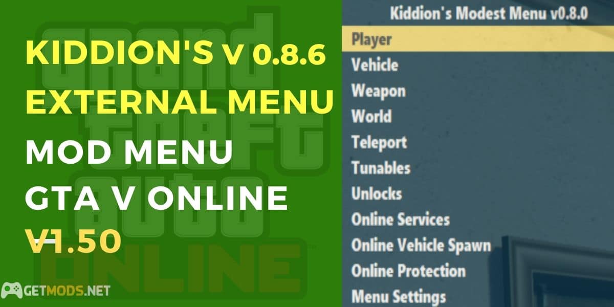 [Download] Kiddion's v0.8.6 GTA V Online 1.50 External Mod Menu Free