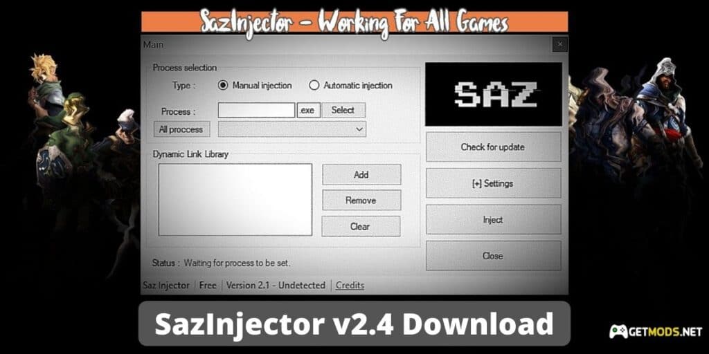 Download Sazinjector V2 4 Dll Injector All Games