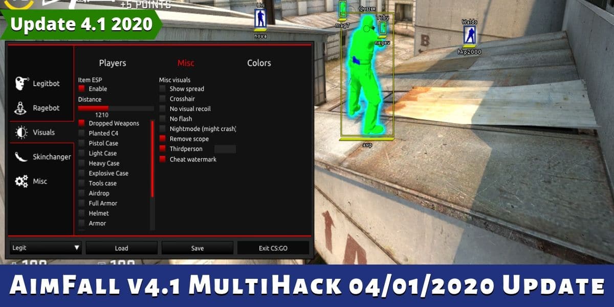 CSGO Hack. CSGO Hack menu. Aimfall. Aimfall ESP.