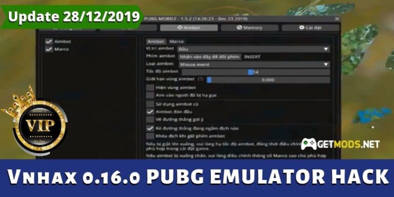 Download Vnhax 0.16.0 pubg emulator hack
