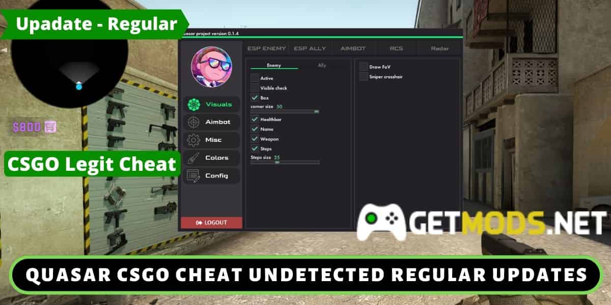 download quasar csgo legit cheat undetected regular updates