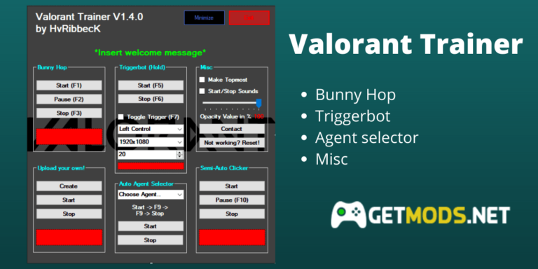 download valorant trainer hack