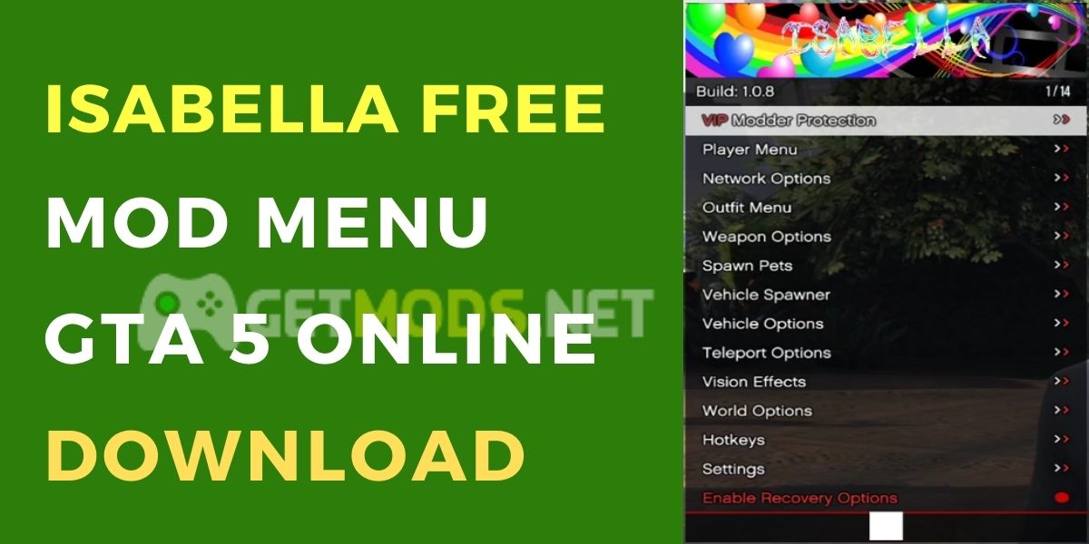 Isabella Mod Menu for gta 5 online