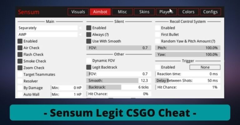 Sensum Legit CSGO Cheat Undetected