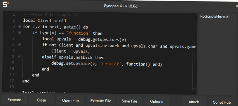 synapse script executor roblox