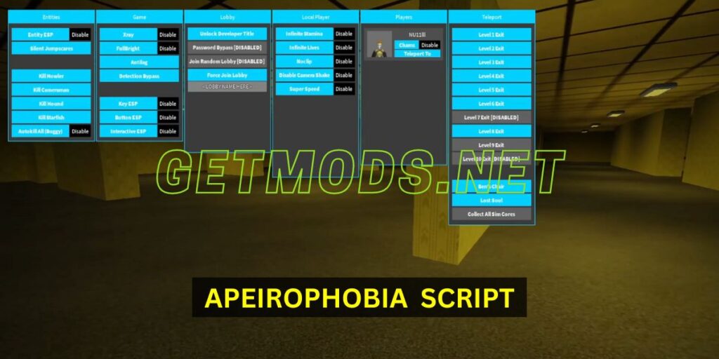 Apeirophobia Script