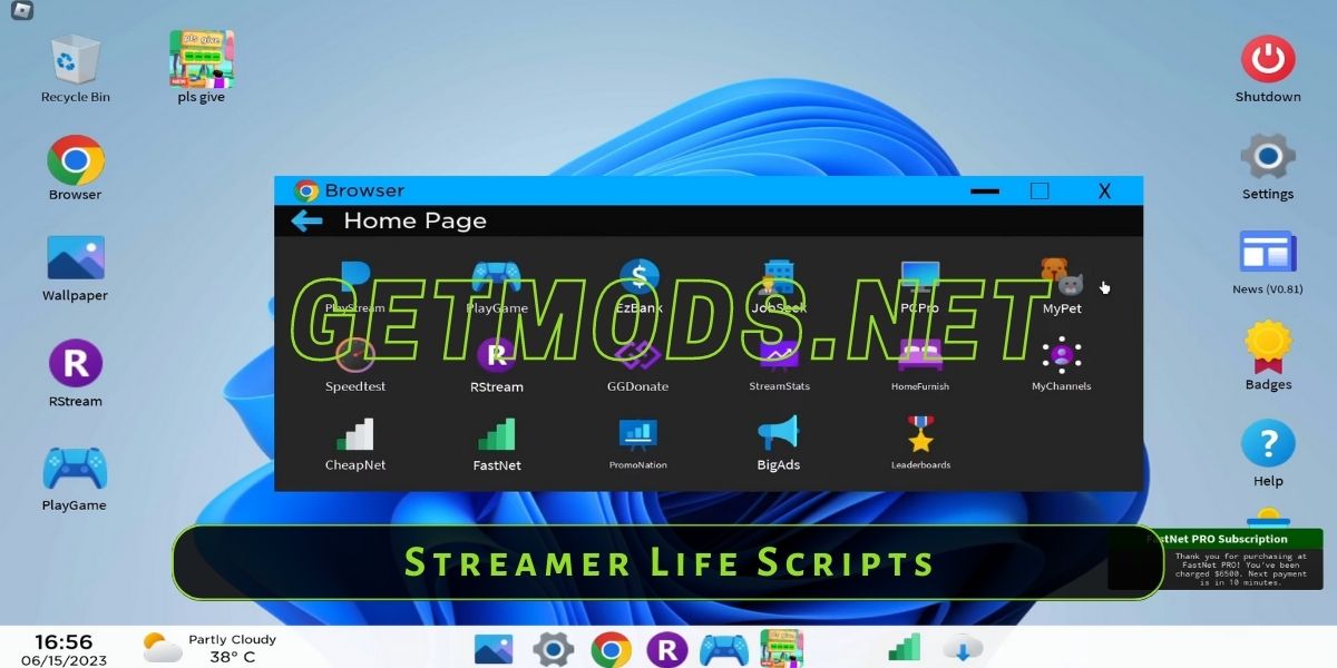 Streamer Life Script